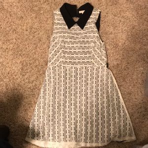 Cream Lace and Black Dress